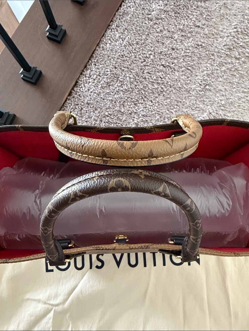 Louis Vuitton Brown Reverse Monogram Medium Canvas Tote. Full set, PRESTINE 🤎 - Picture 3 of 8